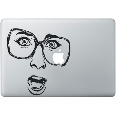 Shocked MacBook Sticker Schwarz MacBook Aufkleber