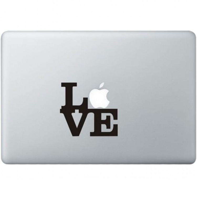 Liebe MacBook Aufkleber Schwarz MacBook Aufkleber