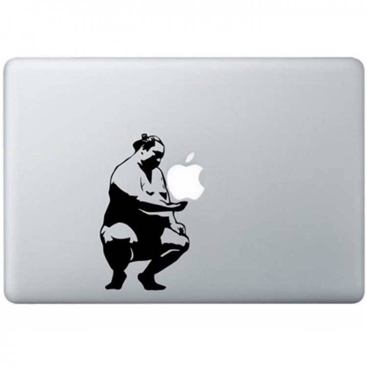 Sumo Worstelaar MacBook Sticker Schwarz MacBook Aufkleber