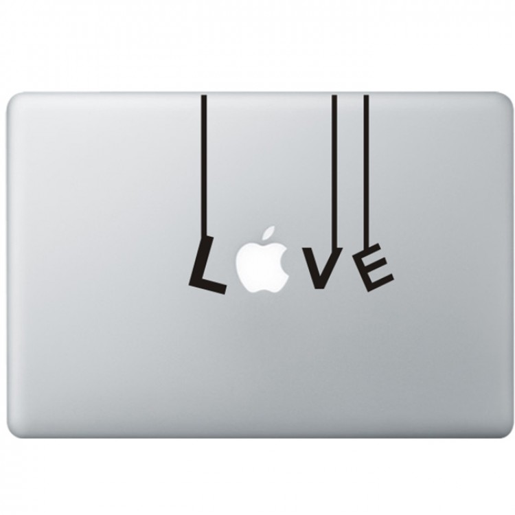 Love (2) MacBook Aufkleber Schwarz MacBook Aufkleber