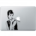 Audrey Hepburn MacBook Aufkleber Schwarz MacBook Aufkleber