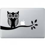 Eule  MacBook  Aufkleber Schwarz MacBook Aufkleber
