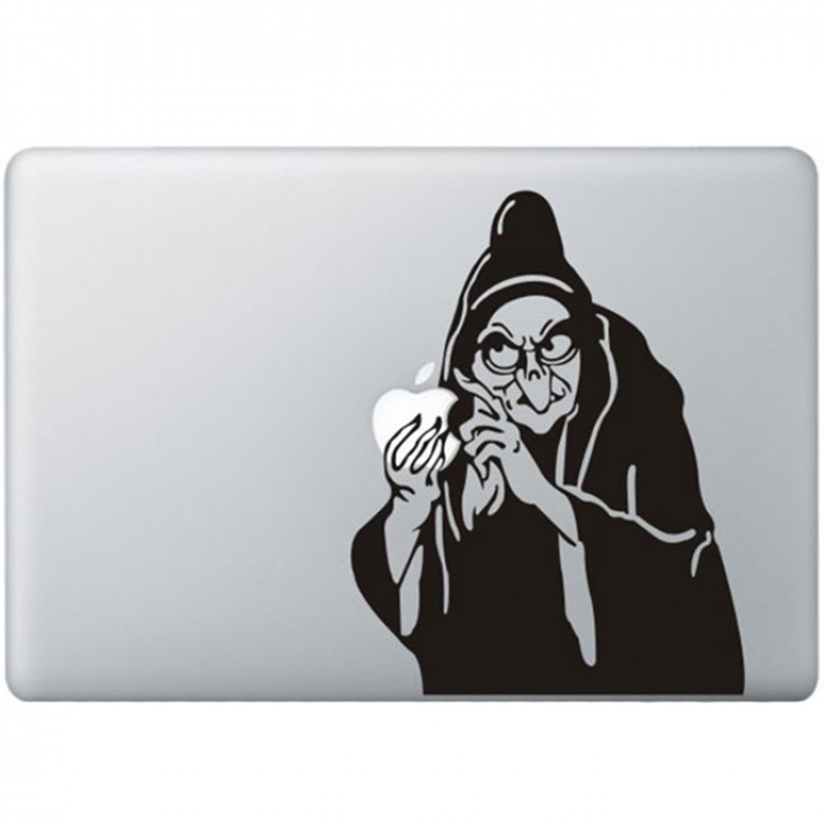 Schneeuwittchen Hexe MacBook Aufkleber Schwarz MacBook Aufkleber