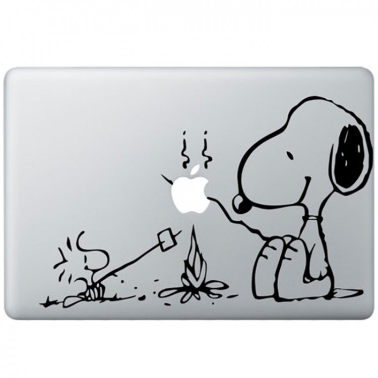 Snoopy MacBook Aufkleber Schwarz MacBook Aufkleber