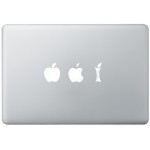 Eating Apple MacBook Aufkleber Schwarz MacBook Aufkleber