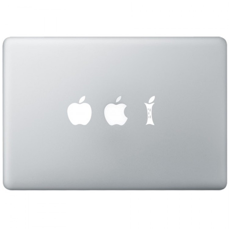 Eating Apple MacBook Aufkleber Schwarz MacBook Aufkleber