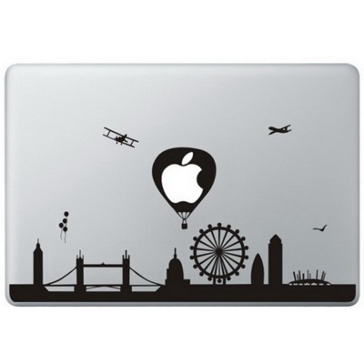 London Landmarks MacBook Aufkleber Schwarz MacBook Aufkleber