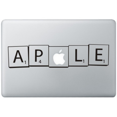 Scrabble MacBook Aufkleber Schwarz MacBook Aufkleber