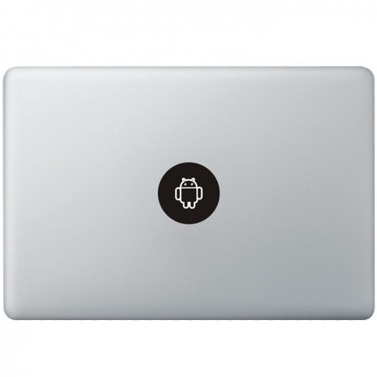 Android Logo MacBook Aufkleber Schwarz MacBook Aufkleber