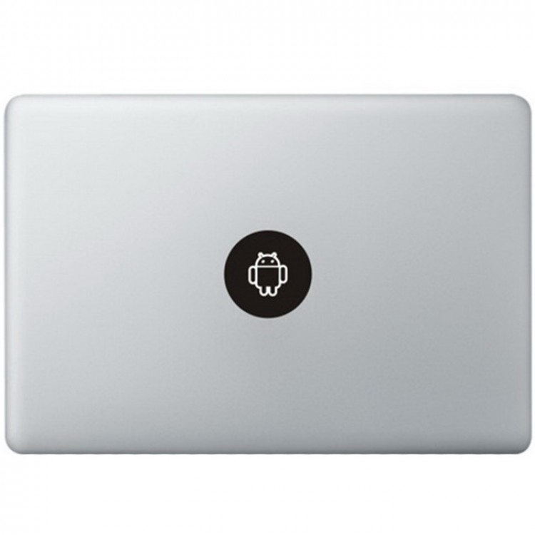 Android Logo MacBook Aufkleber Schwarz MacBook Aufkleber