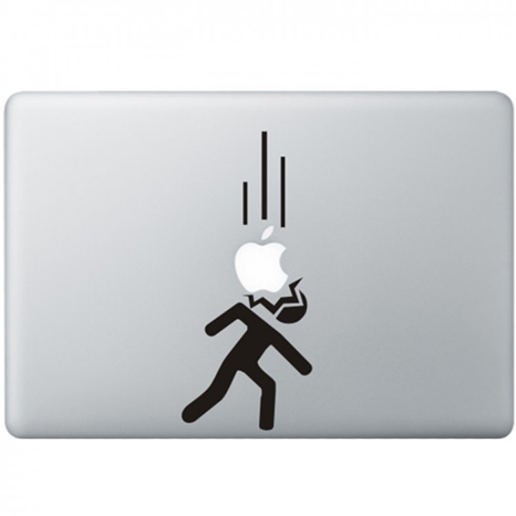 Fallenden Äpfel MacBook Aufkleber Schwarz MacBook Aufkleber