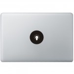Lampe Logo MacBook Aufkleber Schwarz MacBook Aufkleber
