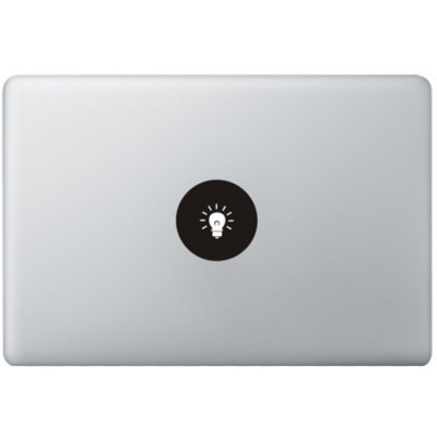Lampe Logo MacBook Aufkleber Schwarz MacBook Aufkleber