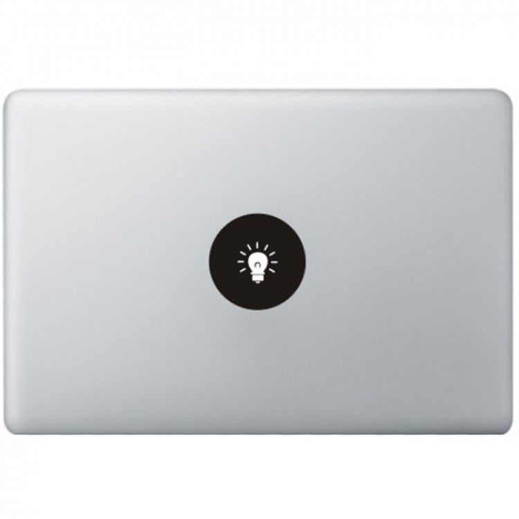 Lampe Logo MacBook Aufkleber Schwarz MacBook Aufkleber