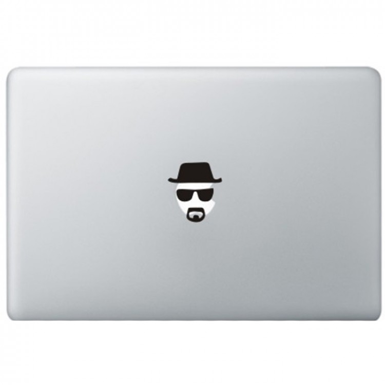 Breaking Bad Heisenberg MacBook Aufkleber Schwarz MacBook Aufkleber