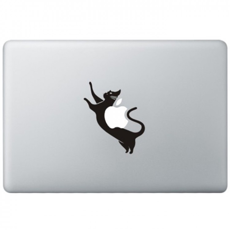 Space Kat MacBook Sticker Schwarz MacBook Aufkleber