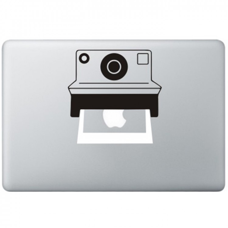 Polaroid Kamera MacBook  Aufkleber Schwarz MacBook Aufkleber