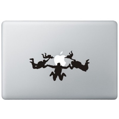 Fallschirm springen MacBook Aufkleber Schwarz MacBook Aufkleber