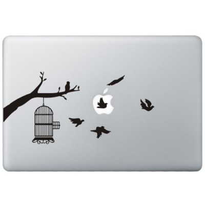 Vögel MacBook Aufkleber Schwarz MacBook Aufkleber