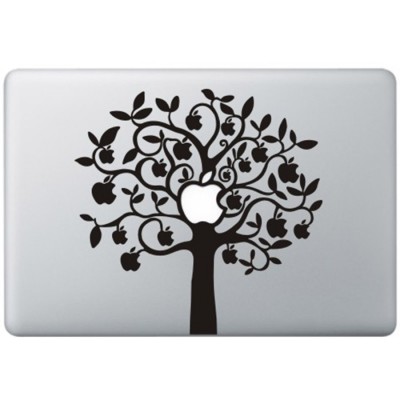 Apple Baum ( 2 ) MacBook Aufkleber Schwarz MacBook Aufkleber