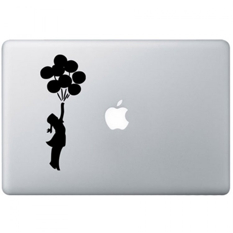 Banksy Ballon MacBook Aufkleber   Schwarz MacBook Aufkleber