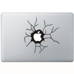 Zerbrochen Apple MacBook  Aufkleber Schwarz MacBook Aufkleber
