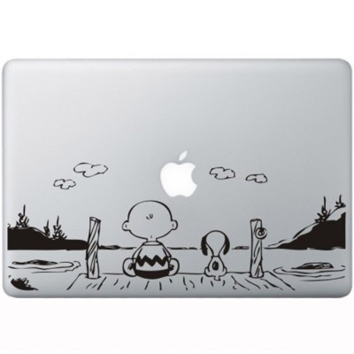 Snoopy en Charlie Brown MacBook Aufkleber