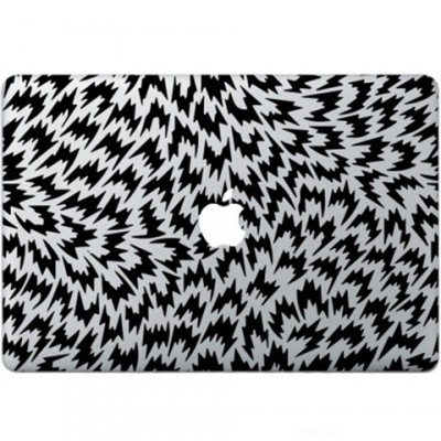Optische Illusion Macbook  Aufkleber Schwarz MacBook Aufkleber