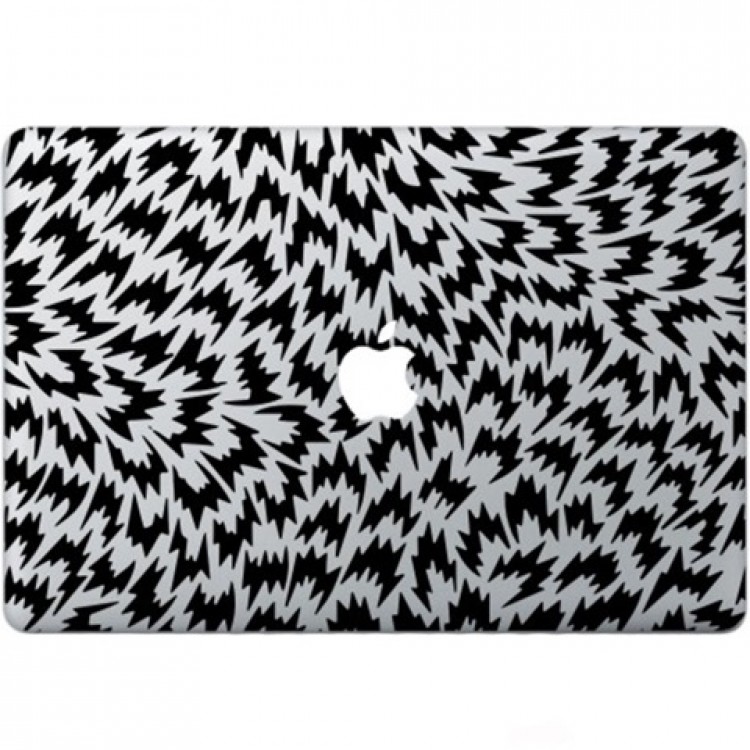 Optische Illusion Macbook  Aufkleber Schwarz MacBook Aufkleber