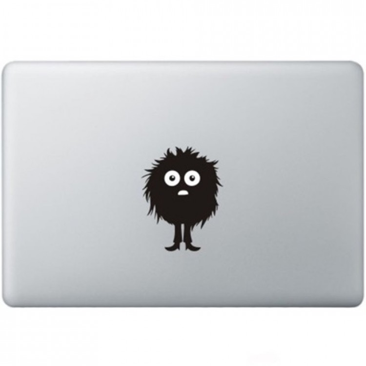 Fuzzy Guy Macbook  Aufkleber Schwarz MacBook Aufkleber
