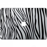 Zebra Ausdruck Macbook Aufkleber Schwarz MacBook Aufkleber