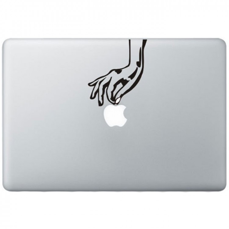 Pflücke der Apple MacBook Aufkleber Schwarz MacBook Aufkleber